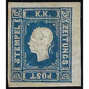1858 - 1,05 soldi azzurro (8), nuovo, gomma ... 
