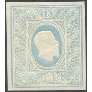 1864 - 15 cent. Saggio Re, ovale riquadrato, ... 