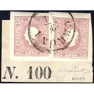 1859 - 1,05 soldi lilla grigio (9), due ... 