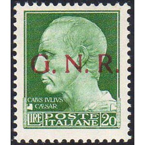 1943 - 20 lire soprastampa G.N.R. di ... 