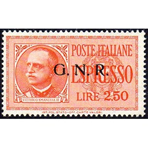 1943 - 2,50 espresso, soprastampa G.N.R. di ... 