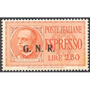 1943 - 2,50 lire soprastampa G.N.R. di ... 