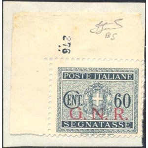 1943 - 60 cent. soprastampa G.N.R. di ... 