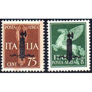 POSTA AEREA 1944 - 75 cent., 5 lire ... 