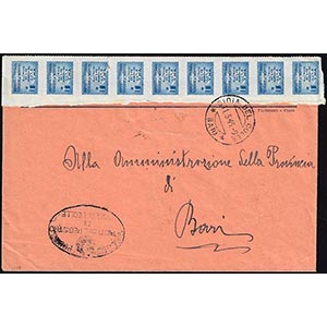 1945 - 1 lira, matrice della marca da bollo ... 