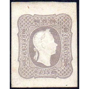 1861 - 1,05 soldi lilla grigio (10b), gomma ... 