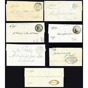 1848/49 - Sette sovracoperte di lettere, ... 