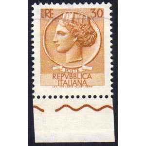 1968 - 30 lire Siracusana, stampato su carta ... 