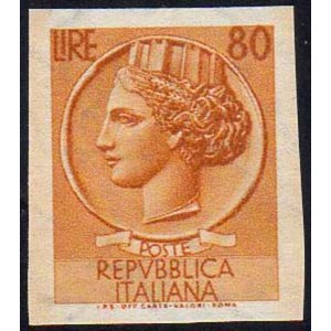 1968 - 80 lire Siracusana, filigrana stelle, ... 