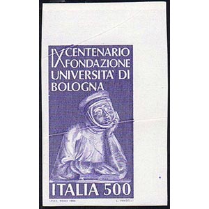 1988 - 500 lire Università di Bologna, non ... 