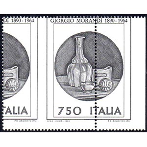 1990 - 750 lire Morandi, dentellatura ... 