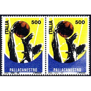 1991 - 500 lire Pallacanestro, errore di ... 