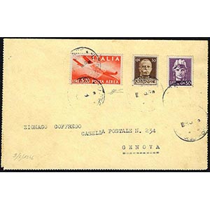 1946 - 3,20 lire Democratica posta aerea, 30 ... 