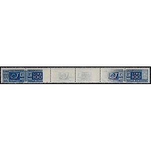 1946 - 100 lire, striscia orizzontale di ... 