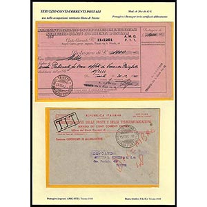 1948 - Un modulo per Postagiro e una busta ... 