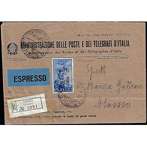 POSTA AEREA 1952 - 500 lire Campidoglio ... 