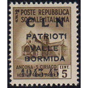 VALLE BORMIDA 1945 - 5 cent. bruno, ... 