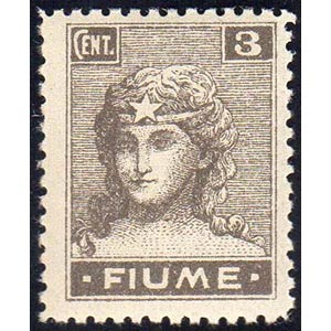 FIUME 1919 - 3 cent. Allegorie, carta C, ... 