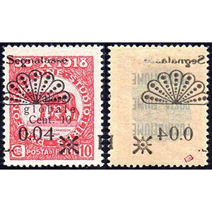 FIUME SEGNATASSE 1921 - 0,04 lire su 10 ... 