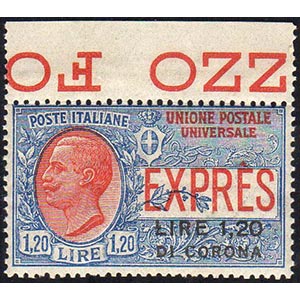 DALMAZIA ESPRESSI 1922 - 1,20 su 1,20 lire, ... 