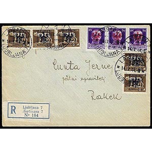OCC. TEDESCA LUBIANA 1944 - 5  cent., cinque ... 