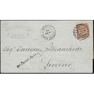 TUNISI 1878 - 30 cent. soprastampato (6), ... 