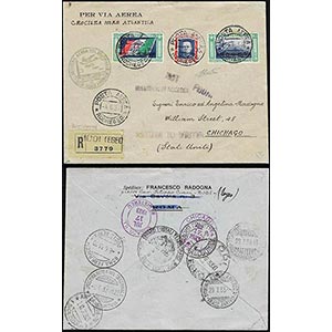 POSTA AEREA 1933 - 5,25 + 44,75 lire ... 