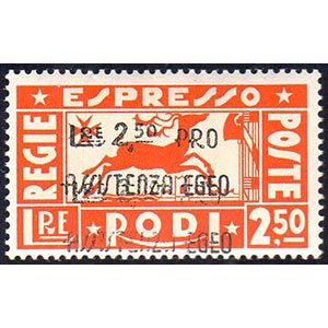 OCC. TEDESCA EGEO 1943 - 2,50 + 2,50 lire ... 