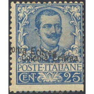 1903 - 25 cent. azzurro, doppia soprastampa ... 