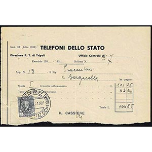 1941 - 4 lire marca da bollo dellAfrica ... 