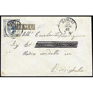 1863 - 15 cent. Litografico, II tipo (A10), ... 
