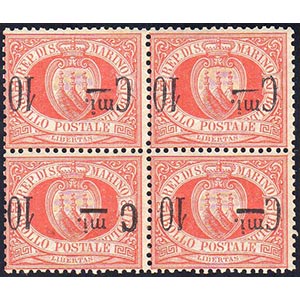 1892 - 10 cent. su 20 cent., soprastampa ... 