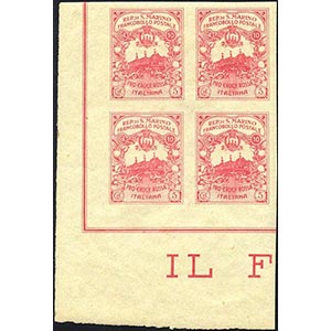 1916 - 10 + 5 cent. Croce Rossa, non ... 