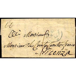 1852 - Lettera non affrancata da Modena ... 