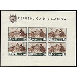 1951 - 500 lire Veduta, posta aerea, ... 