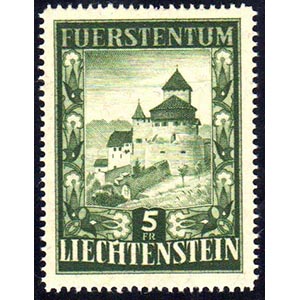 LIECHTENSTEIN 1952 - 5 fr. Castello di Vaduz ... 
