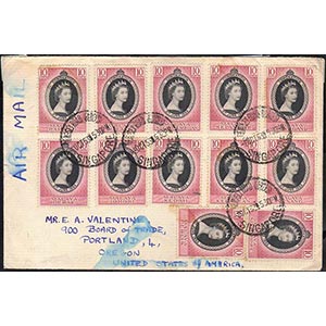 MALESIA 1953 - 10 cent. Coronation, giro ... 