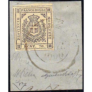 1859 - 20 cent. lilla, errore tipografico ... 