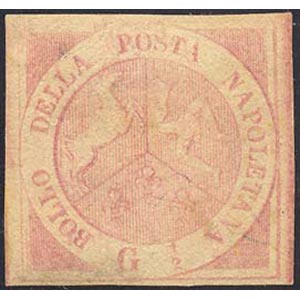 1858 - 1/2 grano rosa carminio chiaro, I ... 