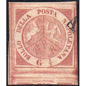 1859 - 1/2 grano carminio, II tavola (2), ... 