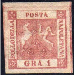 1859 - 1 grano rosa carminio, II tavola (4), ... 