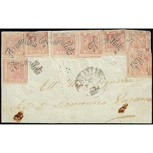 1858 - 1 grano rosa carminio, II tavola (4), ... 