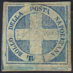 1860 - 1/2 tornese azzurro Crocetta (16), ... 