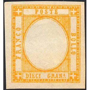 1861- 10 grana arancio, prova di stampa ... 