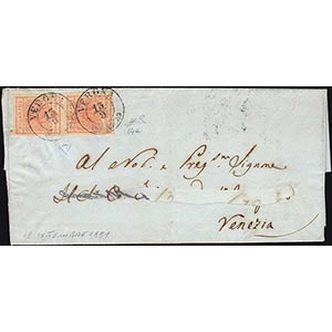 1851 - 15 cent. rosso vermiglio chiaro, I ... 