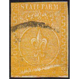 1853 - 5 cent. giallo arancio, senza ... 