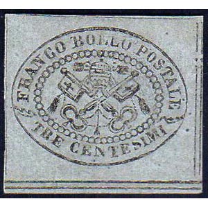 1867 - 3 cent. grigio (15), gomma originale, ... 