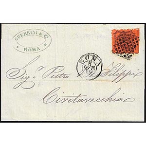 1870 - 10 cent. arancio vermiglio (26), ... 