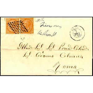 1870 - 10 cent. De La Rue (T17), due ... 