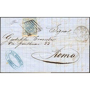 1871 - 20 cent. celeste (L26), su lettera da ... 